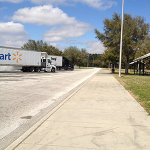 rest area layout semi-trailer