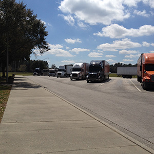 rest area semi-trailer parking