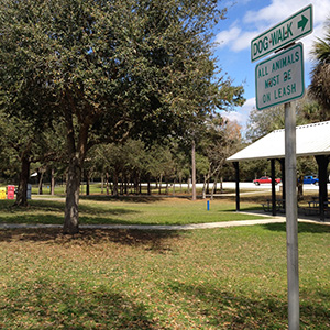 rest area dog walk all animals must be on leash